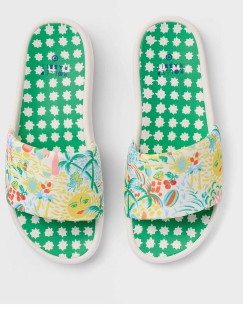Roller Rabbit  Women’s Geo Slide Sandals. Green 7-8 Roller Rabbit byTarget